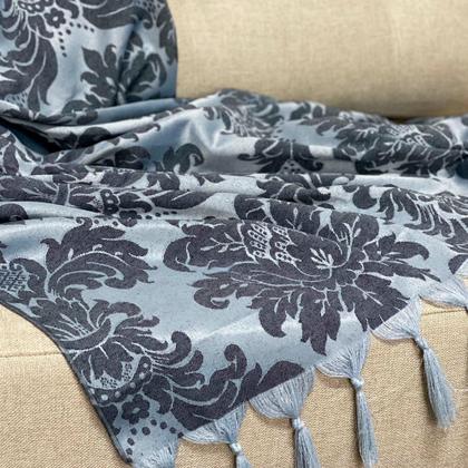 Imagem de Kit Manta Xale Grande Para Sofá E Cama Protetora Com 2 Capas de Almofada