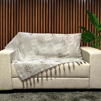 Imagem de Kit Manta Xale Grande Para Sofá E Cama Protetora Com 2 Capas de Almofada