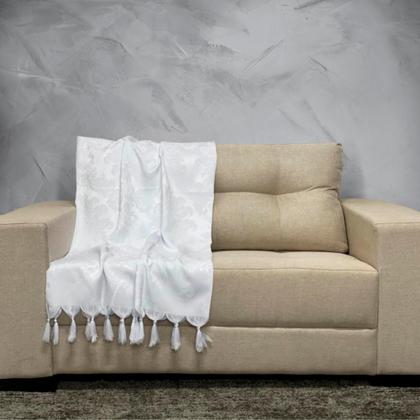 Imagem de Kit Manta Xale Grande Para Sofá E Cama Protetora Com 2 Capas de Almofada