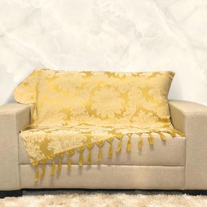 Imagem de Kit Manta Xale Grande Para Sofá E Cama Protetora Com 2 Capas de Almofada