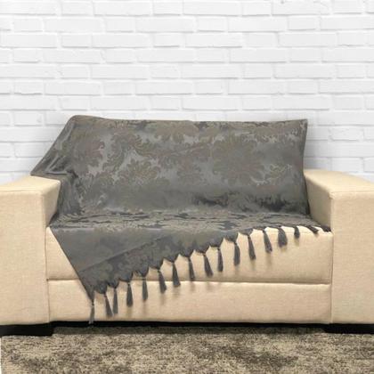 Imagem de Kit Manta Xale Grande Para Sofá E Cama Protetora Com 2 Capas de Almofada