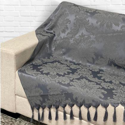 Imagem de Kit Manta Xale Grande Para Sofá E Cama Protetora Com 2 Capas de Almofada