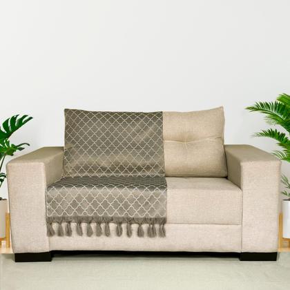 Imagem de Kit Manta Xale Grande Para Sofá E Cama Protetora Com 2 Capas de Almofada