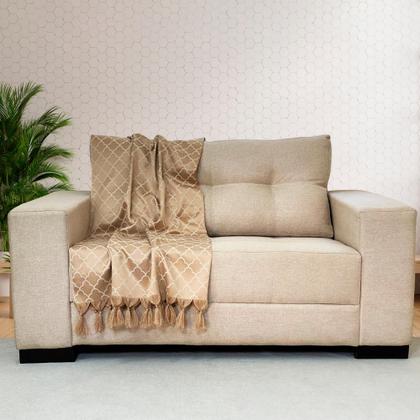 Imagem de Kit Manta Xale Grande Para Sofá E Cama Protetora Com 2 Capas de Almofada