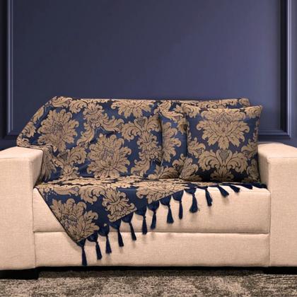 Imagem de Kit Manta Xale Grande Para Sofá E Cama Protetora Com 2 Capas de Almofada
