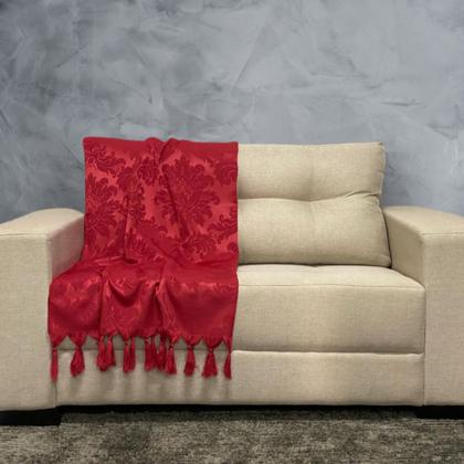 Imagem de Kit Manta Xale Grande Para Sofá E Cama Protetora Com 2 Capas de Almofada