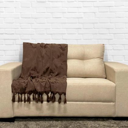 Imagem de Kit Manta Xale Grande Para Sofá E Cama Protetora Com 2 Capas de Almofada
