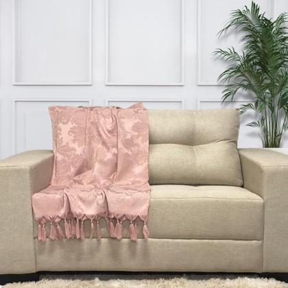 Imagem de Kit Manta Xale Grande Para Sofá E Cama Protetora Com 2 Capas de Almofada