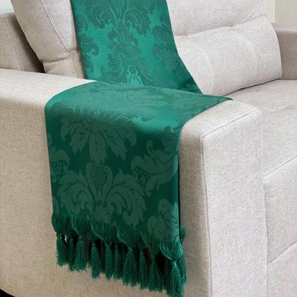 Imagem de Kit Manta Xale Grande Para Sofá E Cama Protetora Com 4 Almofadas CHEIAS