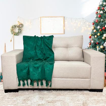 Imagem de Kit Manta Xale Grande Para Sofá E Cama Protetora Com 4 Almofadas CHEIAS