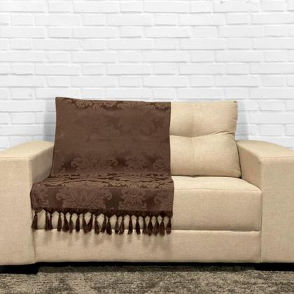 Imagem de Kit Manta Xale Grande Para Sofá E Cama Protetora Com 4 Almofadas CHEIAS
