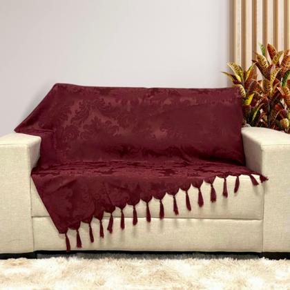 Imagem de Kit Manta Xale Grande Para Sofá E Cama Protetora Com 4 Almofadas CHEIAS