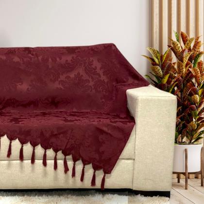 Imagem de Kit Manta Xale Grande Para Sofá E Cama Protetora Com 4 Almofadas CHEIAS