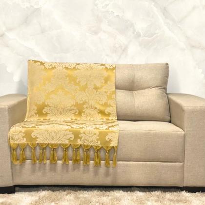 Imagem de Kit Manta Xale Grande Para Sofá E Cama Protetora Com 4 Almofadas CHEIAS