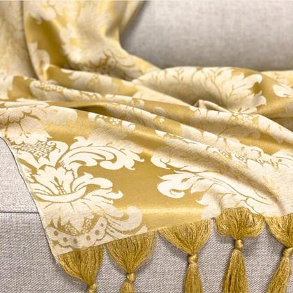 Imagem de Kit Manta Xale Grande Para Sofá E Cama Protetora Com 4 Almofadas CHEIAS