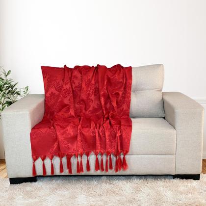Imagem de Kit Manta Xale Grande Para Sofá E Cama Protetora Com 4 Almofadas CHEIAS