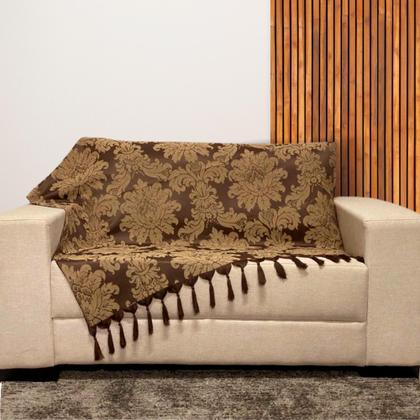 Imagem de Kit Manta Xale Grande Para Sofá E Cama Protetora Com 4 Almofadas CHEIAS