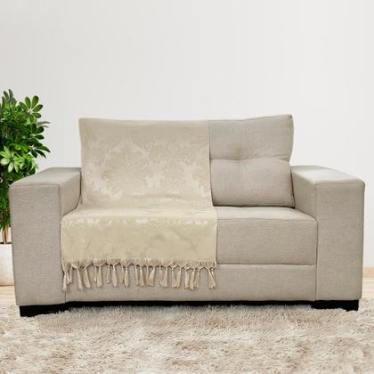 Imagem de Kit Manta Xale Grande Para Sofá E Cama Protetora Com 4 Almofadas CHEIAS