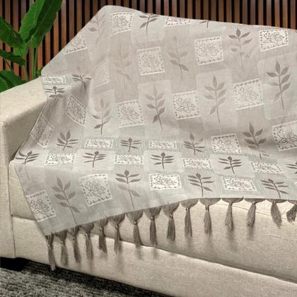 Imagem de Kit Manta Xale Grande Para Sofá E Cama Protetora Com 4 Almofadas CHEIAS