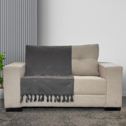 Imagem de Kit Manta Xale Grande Para Sofá E Cama Protetora Com 4 Almofadas CHEIAS