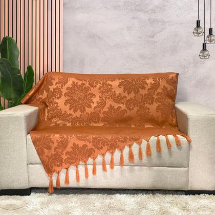 Imagem de Kit Manta Xale Para Sofá 4,00 X 2,80 Metros Com 4 Capas de Almofada