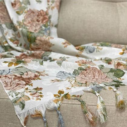 Imagem de Kit Manta Xale Para Sofá 4,00 X 2,80 Metros Com 4 Capas de Almofada