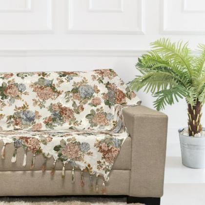 Imagem de Kit Manta Xale Para Sofá 4,00 X 2,80 Metros Com 4 Capas de Almofada