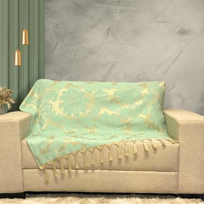 Imagem de Kit Manta Xale Para Sofá 4,00 X 2,80 Metros Com 4 Capas de Almofada