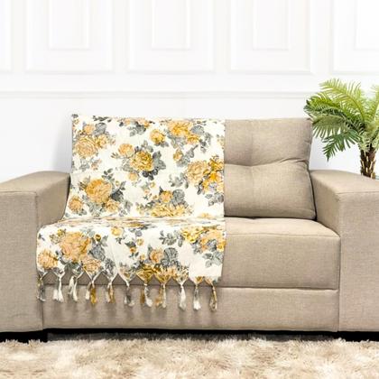 Imagem de Kit Manta Xale Para Sofá 4,00 X 2,80 Metros Com 4 Capas de Almofada