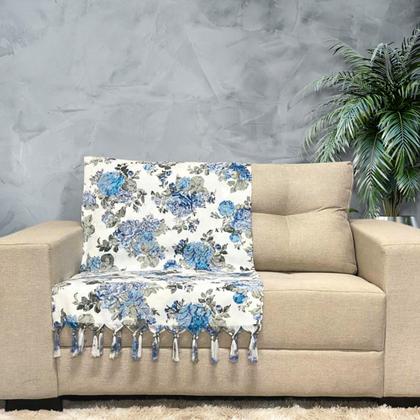 Imagem de Kit Manta Xale Para Sofá 4,00 X 2,80 Metros Com 4 Capas de Almofada