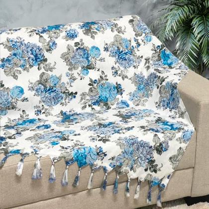 Imagem de Kit Manta Xale Para Sofá 4,00 X 2,80 Metros Com 4 Capas de Almofada