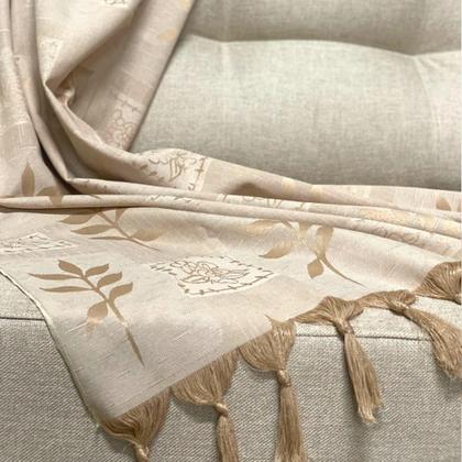 Imagem de Kit Manta Xale Para Sofá Decoração Casa 1,40 X 1,80 Com 2 Capas Para Almofada