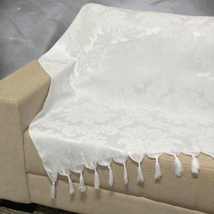 Imagem de Kit Manta Xale para Sofá e Cama Jaquard com 2 Capas de almofadas