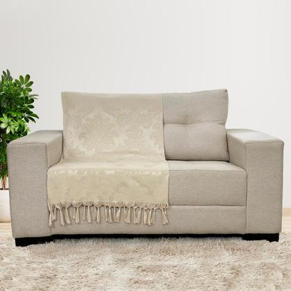Imagem de Kit Manta Xale para Sofá e Cama Jaquard com 2 Capas de almofadas