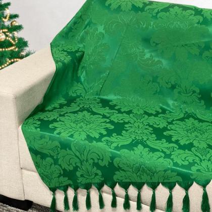 Imagem de Kit Manta Xale para Sofá e Cama Jaquard com 2 Capas de almofadas