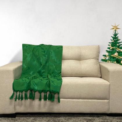 Imagem de Kit Manta Xale para Sofá e Cama Jaquard com 2 Capas de almofadas