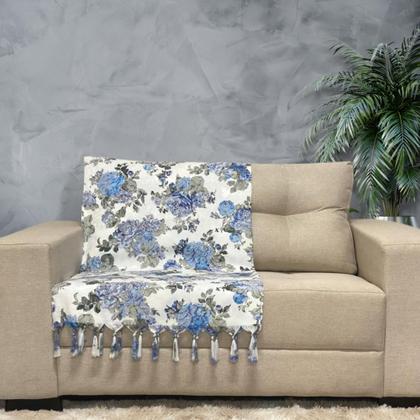 Imagem de Kit Manta Xale para Sofá e Cama Jaquard com 2 Capas de almofadas