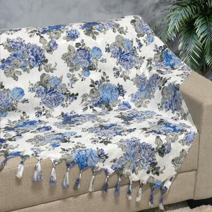 Imagem de Kit Manta Xale para Sofá e Cama Jaquard com 2 Capas de almofadas