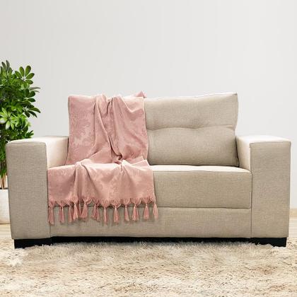 Imagem de Kit Manta Xale para Sofá e Cama Jaquard com 2 Capas de almofadas