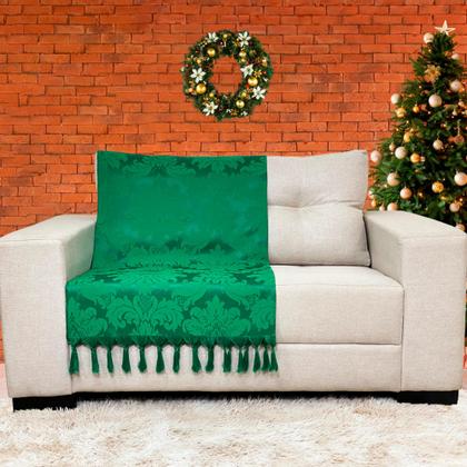 Imagem de Kit Manta Xale Sofá Natal com 3 capas de Almofadas 45x45