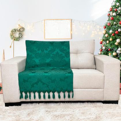 Imagem de Kit Manta Xale Sofá Natal com 3 capas de Almofadas 45x45