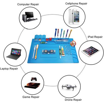 Imagem de Kit Manutenção Celular Chaves Reparo 115em1 + Manta Magnética 45x30cm