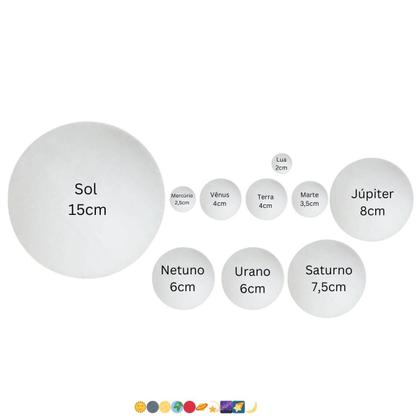 Imagem de Kit Maquete Sistema Solar com 10 Planetas em Isopor