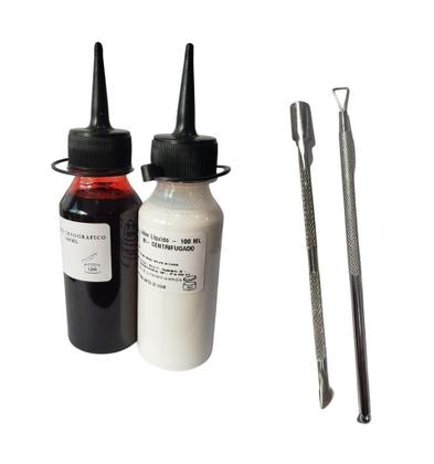 Imagem de Kit Maquiagem Artística Latex + Sangue Falso+ + Massa Slug