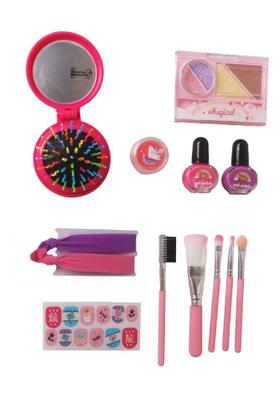 Imagem de Kit Maquiagem Brinquedo com Pincéis Espelho e Acessórios