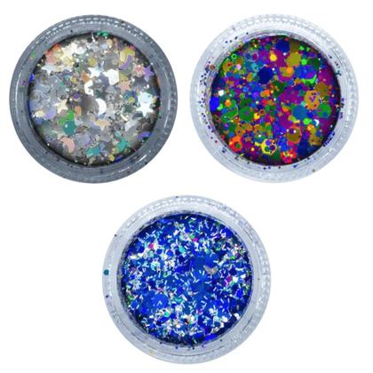 Imagem de Kit Maquiagem Glitter E Cola Let's Glow Carnaval - Colormake