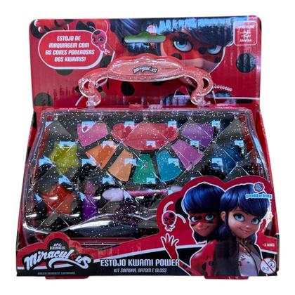 Imagem de Kit Maquiagem Infantil Antialérgica Ladybug Miraculous - Polibrinq