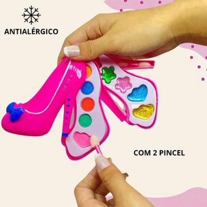 Imagem de Kit Maquiagem Infantil Batom Anti-alérgico Brinquedo Menina