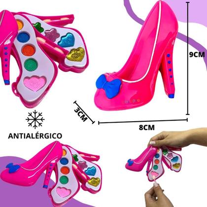 Imagem de Kit Maquiagem Infantil Batom Anti-alérgico Brinquedo Menina