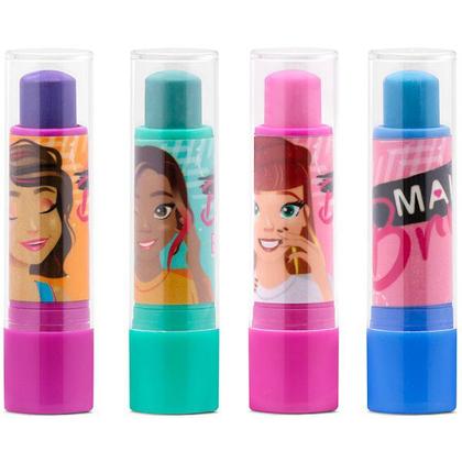 Imagem de Kit Maquiagem Infantil Batom e Espelho Magico Makebrinq Polibrinq MK07